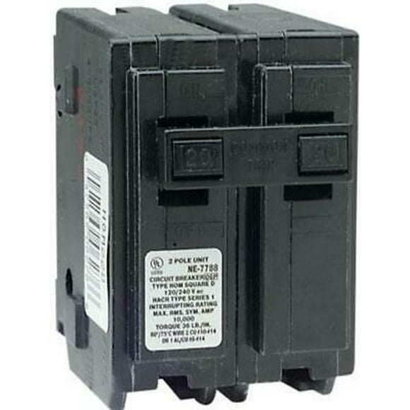 SCHNEIDER ELECTRIC Miniature 120/240-Volt 50-Amp QOB2501021 Molded Case Circuit Breaker 600V 45A 
